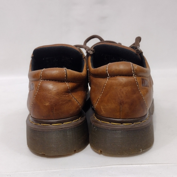Vintage Dr. Martens Brown Leather Chunky Lace Up Derby Oxfords Shoes Mens 8 - Picture 5 of 12